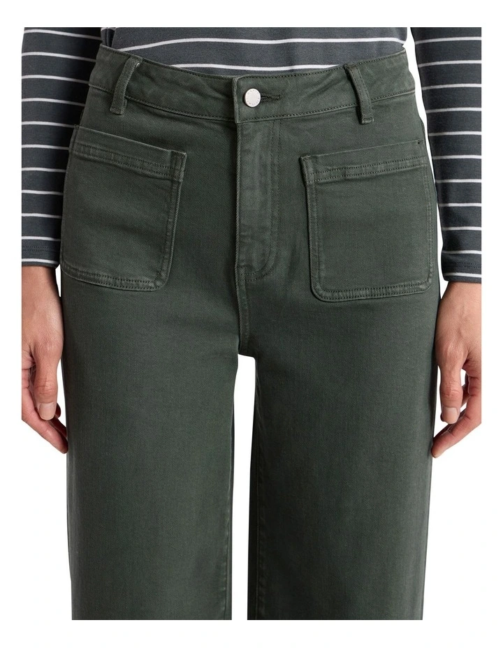 Lily Straight Leg Pant in Nori Green image 3
