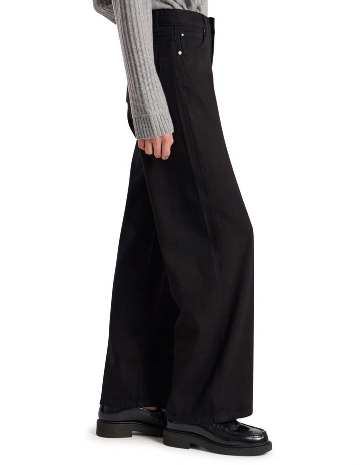 Atlan Wide Leg Jean in Black image 3