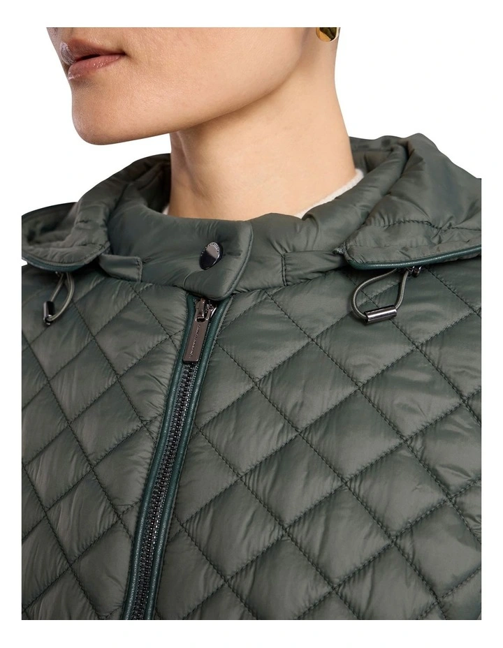 Victoria Quilted Jacket in Nori Green image 3