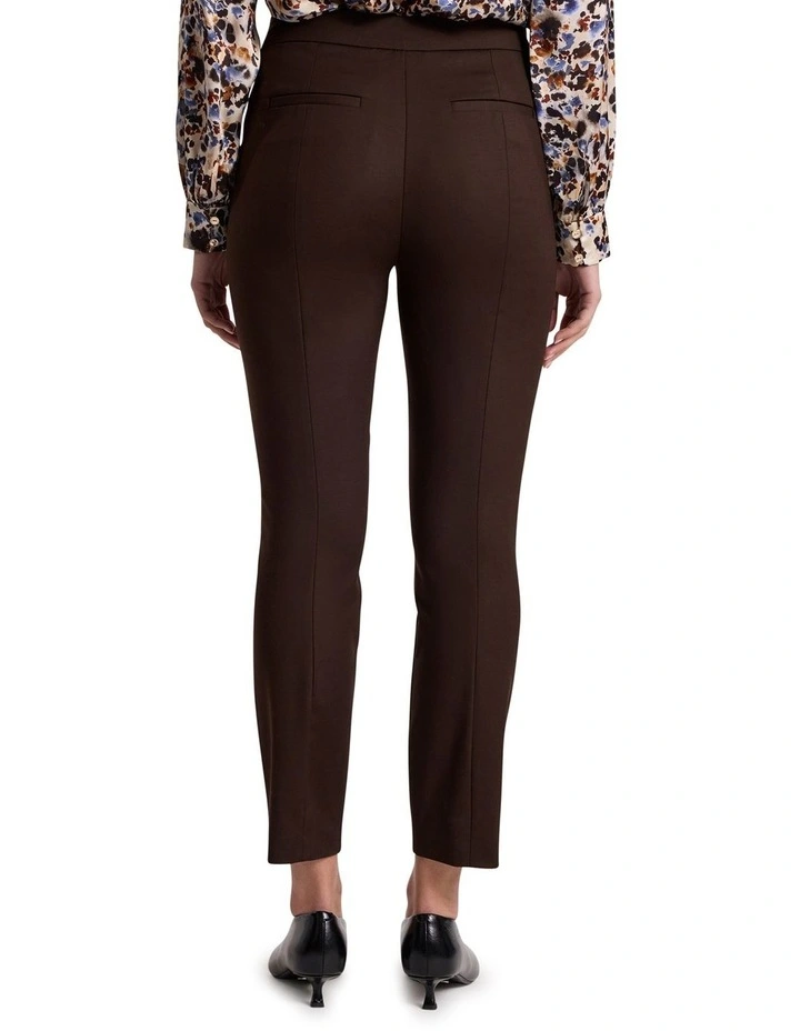 Sarah Compact Cotton Pant in Coffee image 5