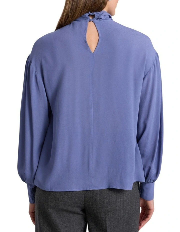 Calliopy Viscose Blouse in Cadet Blue image 5