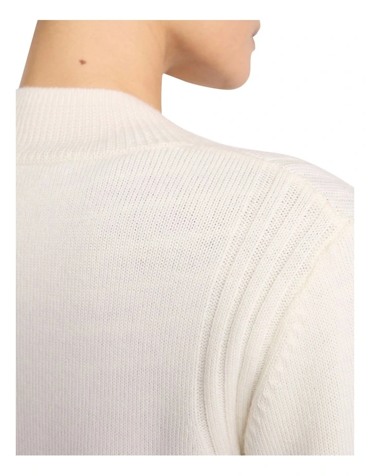 Zip Thru Merino Cardigans in Ivory image 4