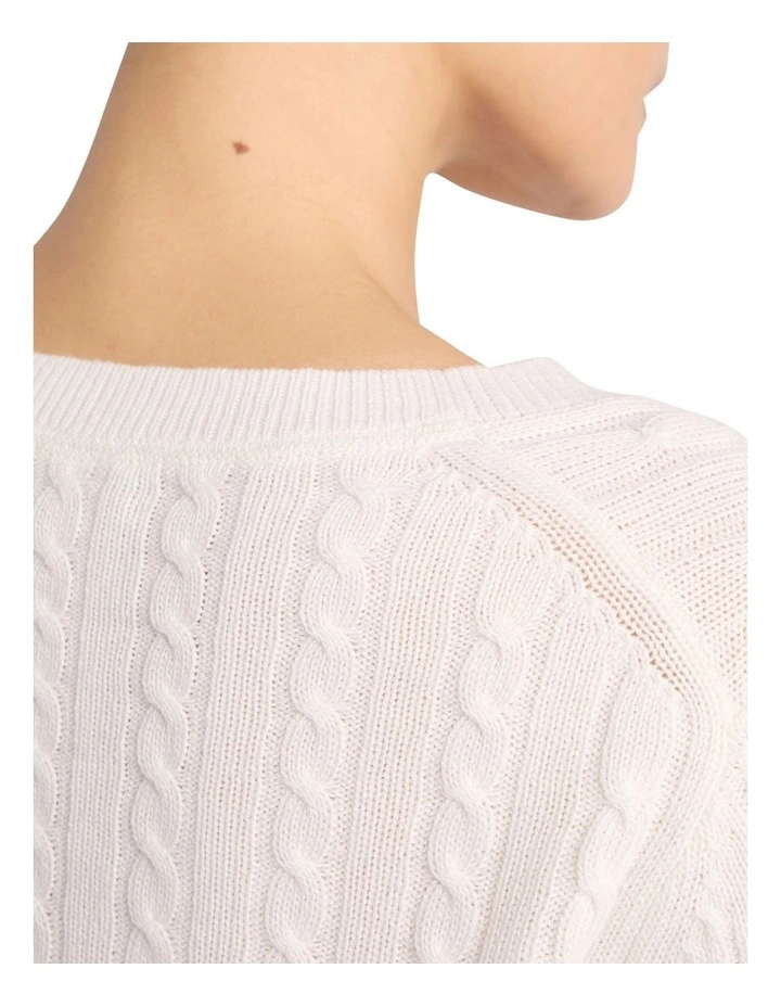 Everyday Cable Knit Jumper in Ivory image 4