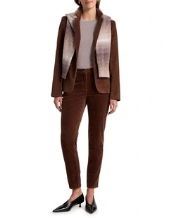 Celine Corduroy Pant in Dark Nutmeg