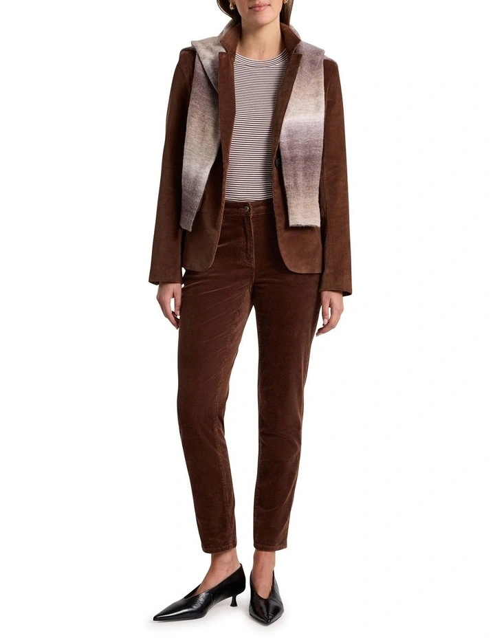 Celine Corduroy Pant in Dark Nutmeg image 1