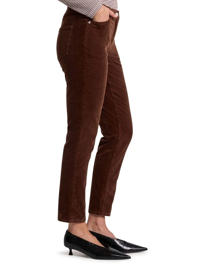 Celine Corduroy Pant in Dark Nutmeg image 2
