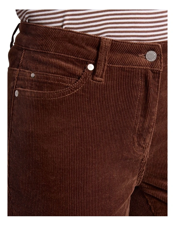 Celine Corduroy Pant in Dark Nutmeg image 3