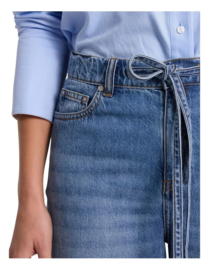 Kalani Tie Waist Jean in Mid Wash image 3
