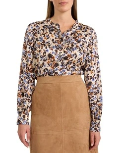 Akiro Silk Blouse in Pebble Multi