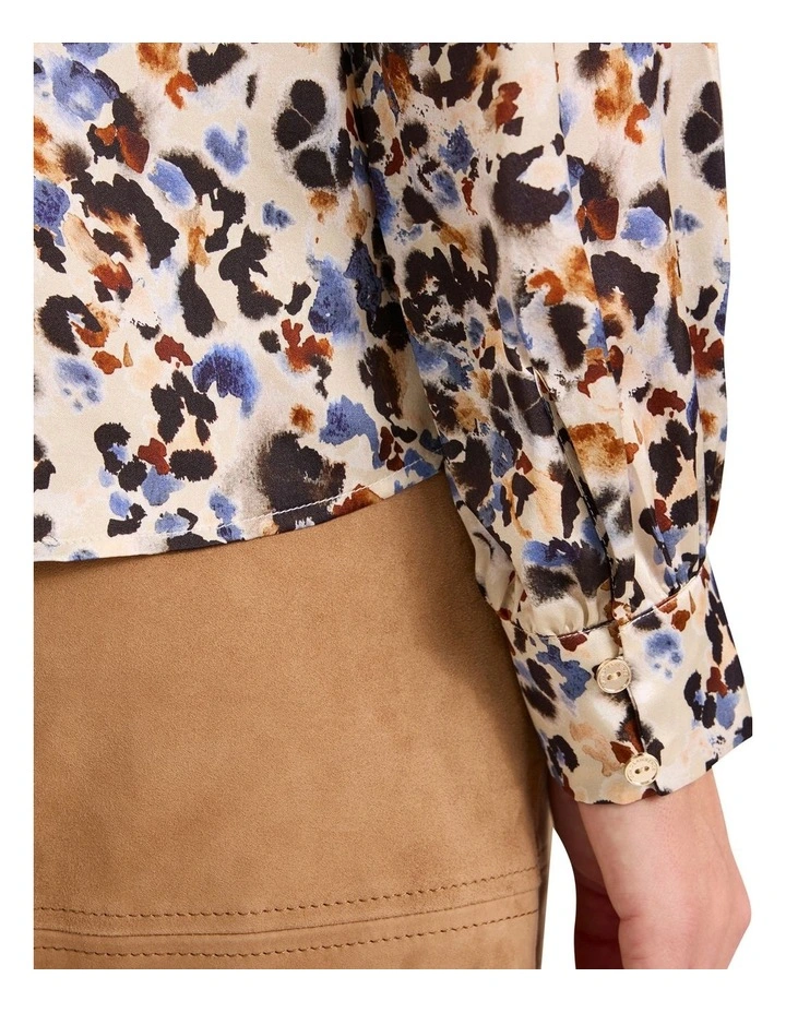 Akiro Silk Blouse in Pebble Multi image 4