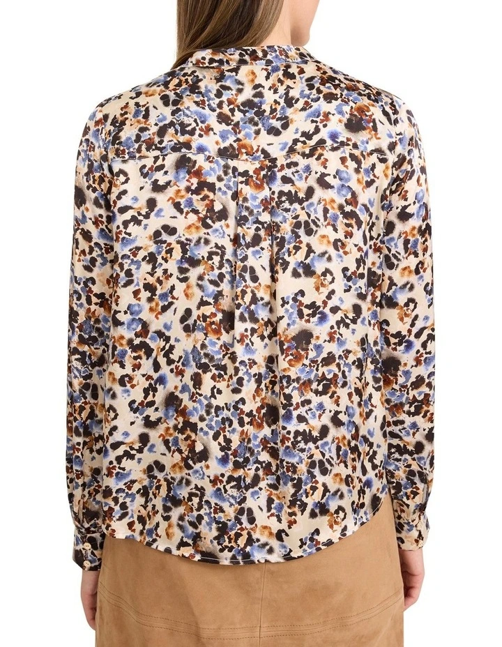 Akiro Silk Blouse in Pebble Multi image 5