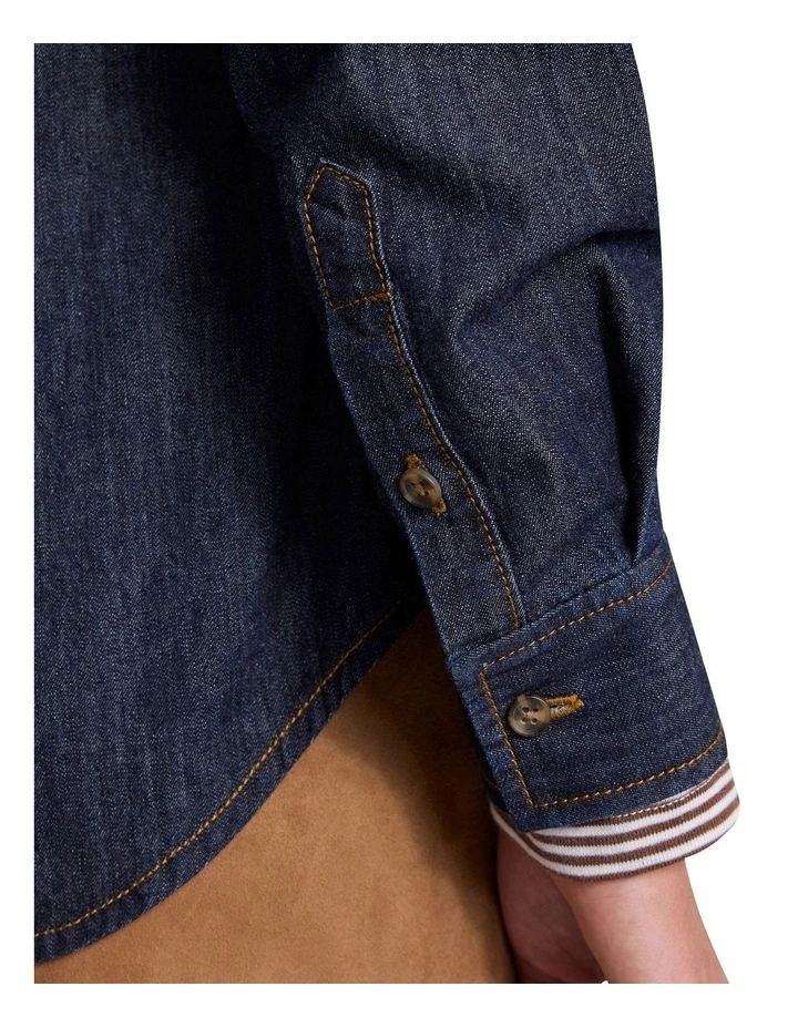 Isabella Denim Shirt in Indigo image 3