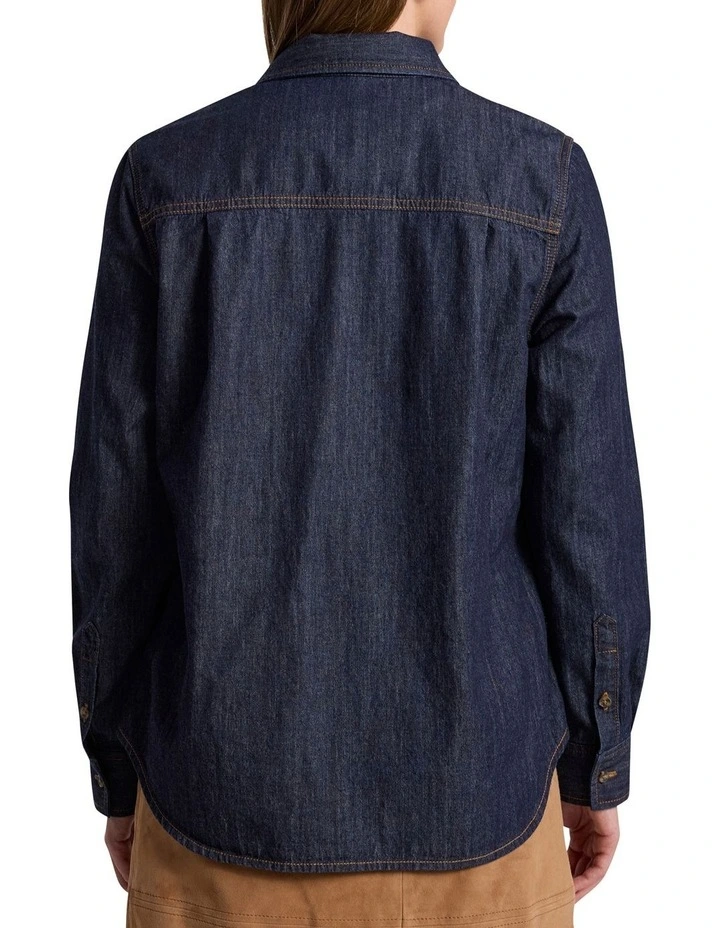 Isabella Denim Shirt in Indigo image 4