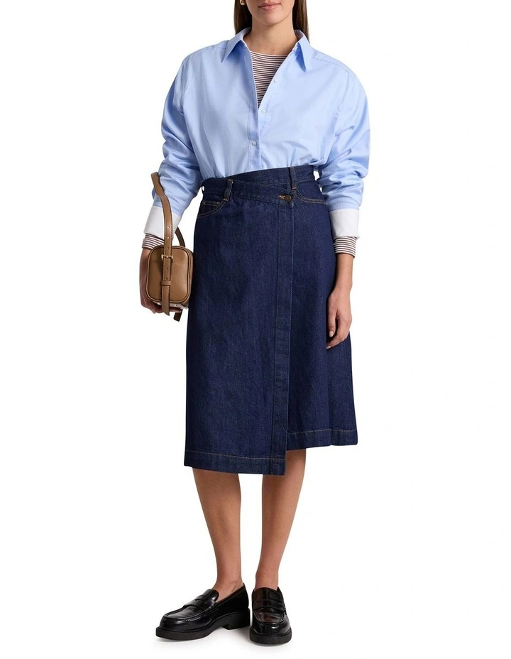 Jessica Cotton Shirt in Light Blue image 2