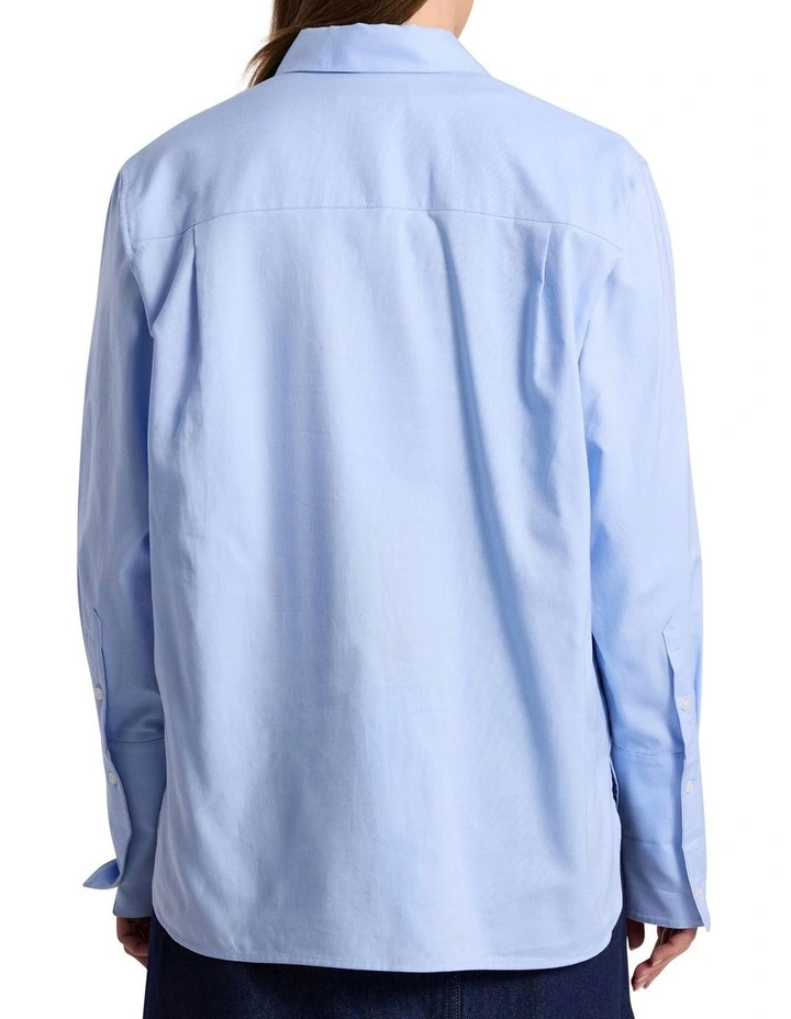 Jessica Cotton Shirt in Light Blue image 4