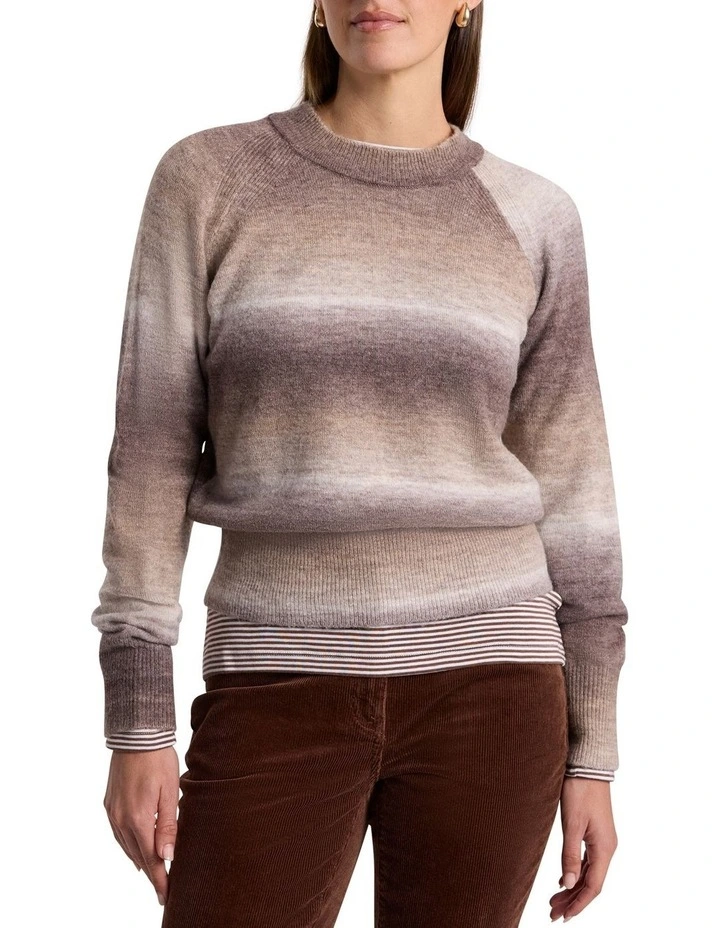 Jesse Ombre Knit in Nutmeg Ombre image 1