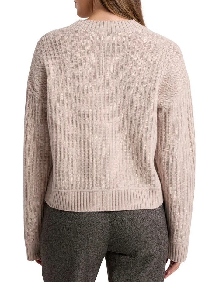 Zulu Merino Cardigan in Pebble image 4