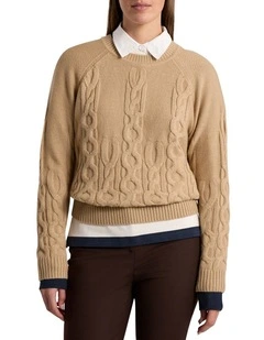 Gianna Cable Knit in Camel
