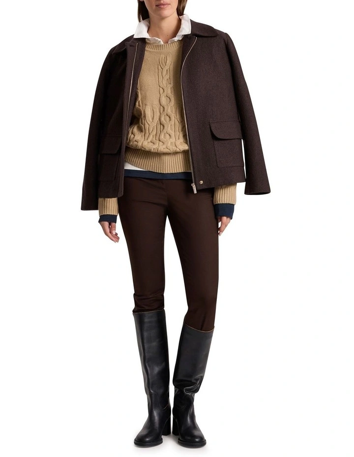 Gianna Cable Knit in Camel image 2