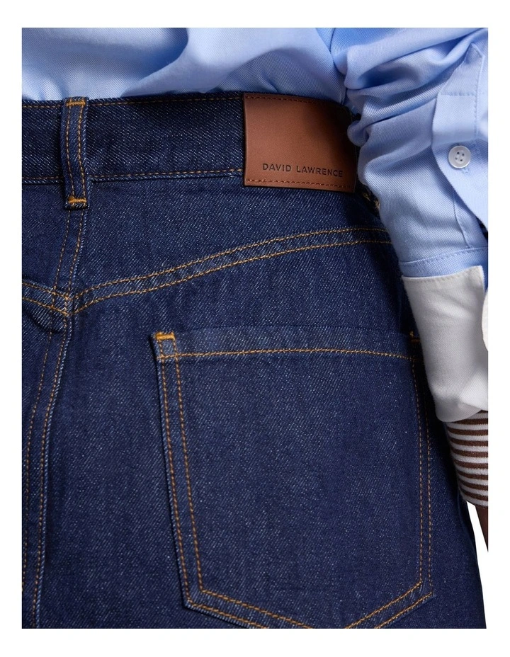 Camilla Denim Wrap Skirt in Indigo image 3