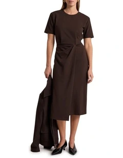 Rhian Jersey Dress in Coffee