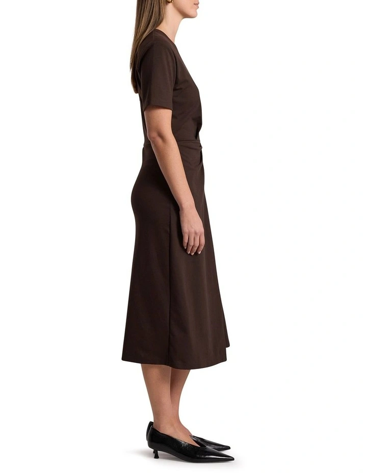 Rhian Jersey Dress in Coffee image 4