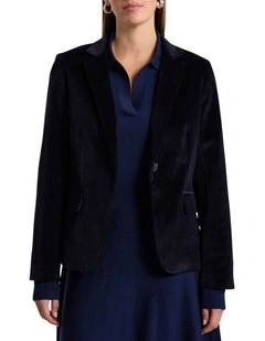 Iiona Corduroy Blazer in Navy
