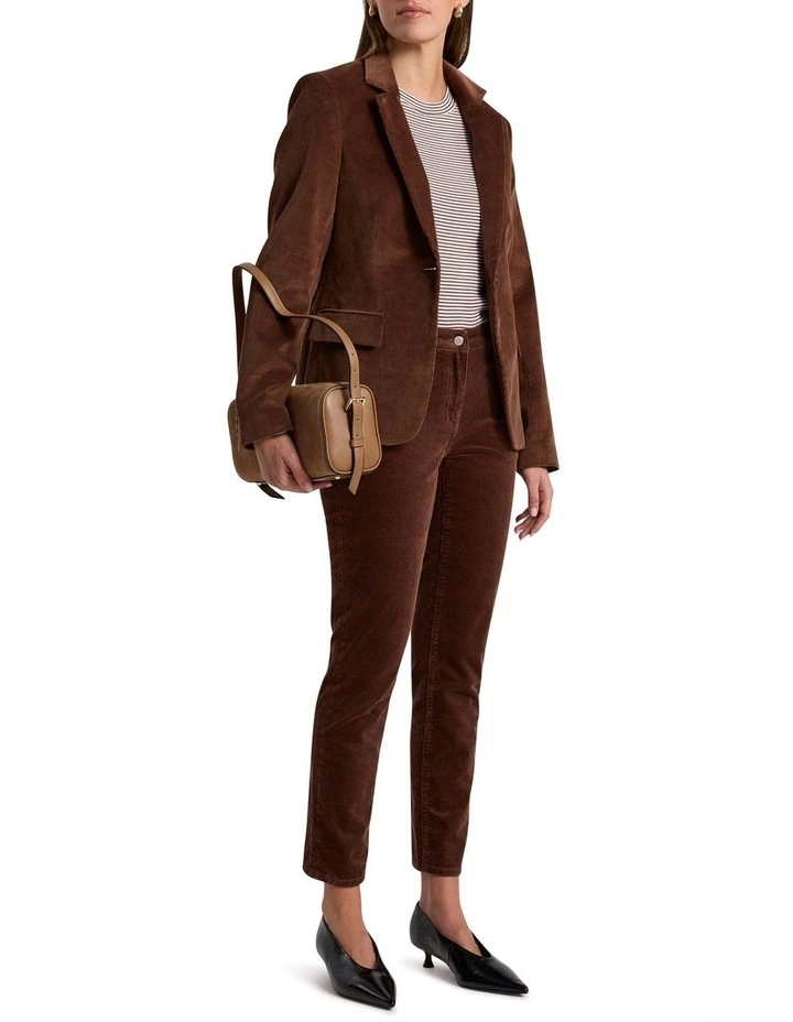 Iiona Corduroy Blazer in Nutmeg image 2