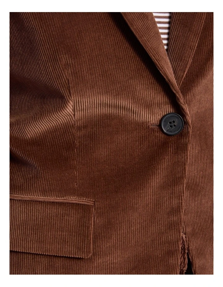 Iiona Corduroy Blazer in Nutmeg image 3