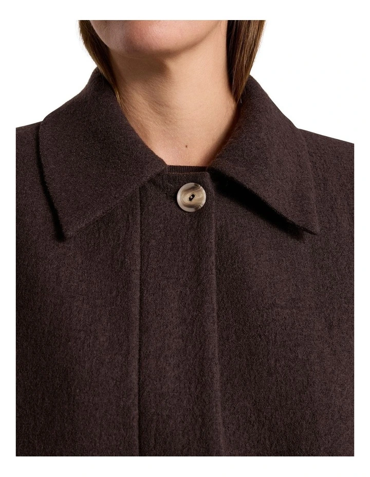 Seren Felted Wool Jacket in Coffee image 3