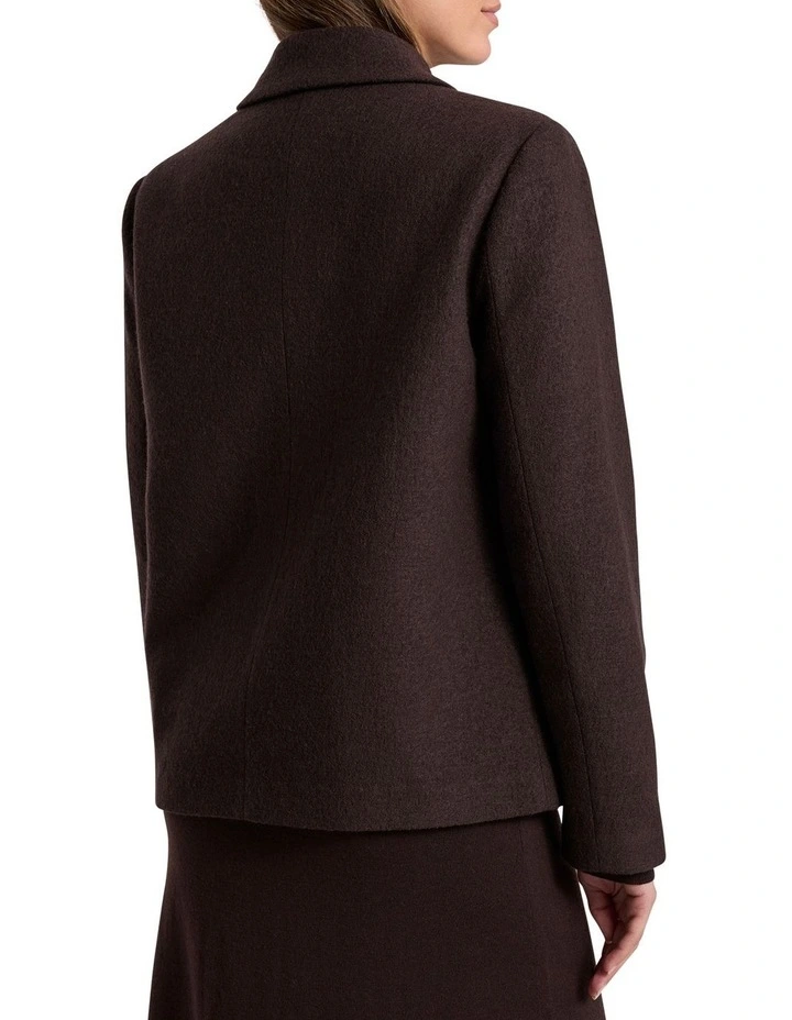 Seren Felted Wool Jacket in Coffee image 5