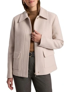 Seren Felted Wool Jacket in Pebble