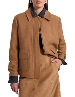 Seren Felted Wool Jacket in Caramel