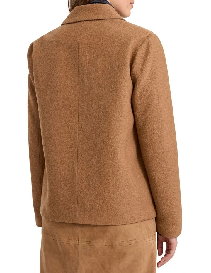 Seren Felted Wool Jacket in Caramel image 5