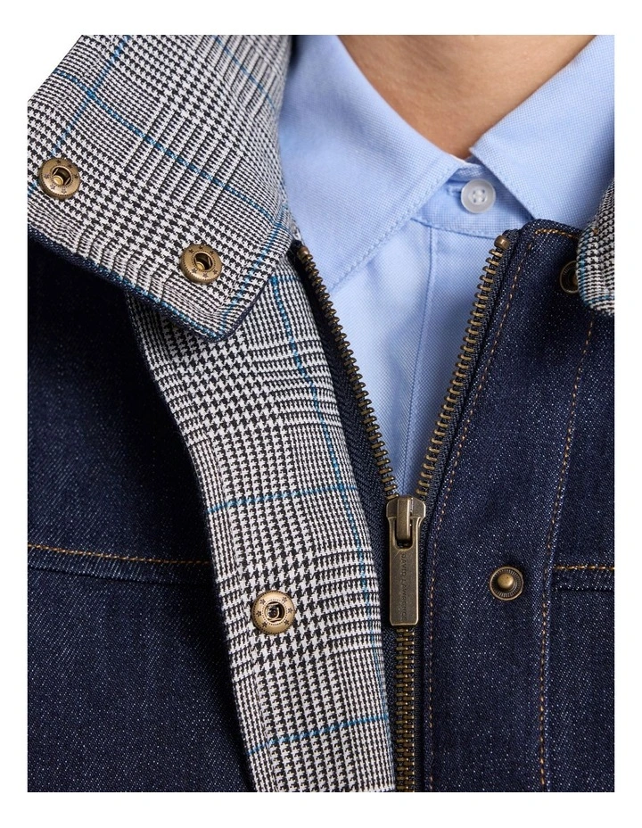 Shay Crop Denim Jacket in Indigo image 3