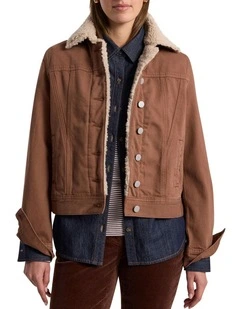 Layla Sherpa Jacket in Nutmeg