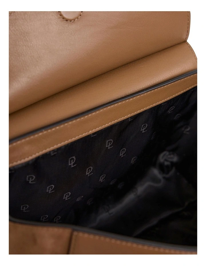Velda Suede Shoulder Bag in Caramel image 3