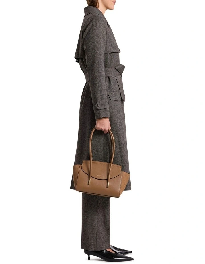 Velda Suede Shoulder Bag in Caramel image 5