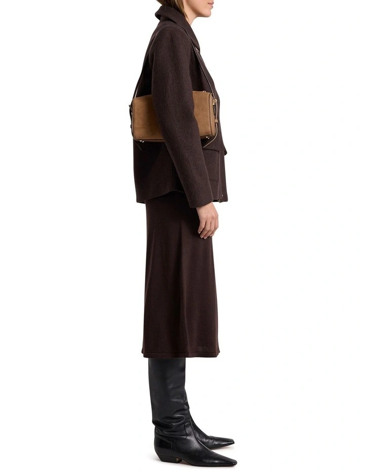 Harriet Suede Leather Bag in Caramel image 6