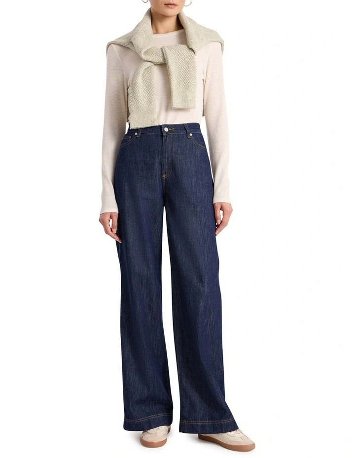 Lorelai Long Sleeves Babywool Top in Ivory image 2