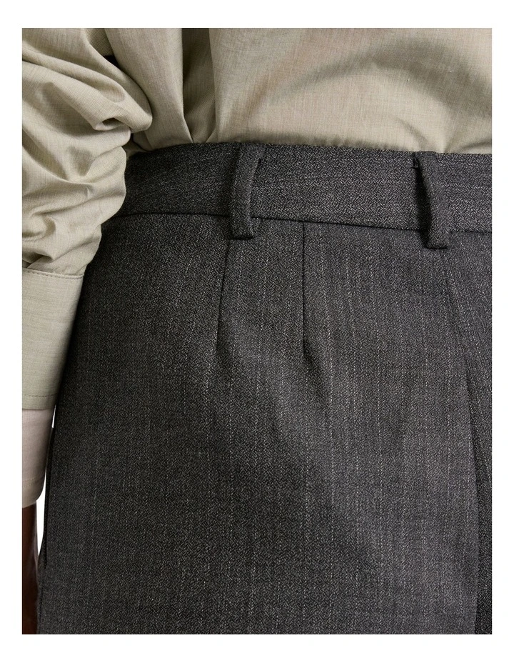 Domini Pinstripe Wide Leg Pant in Charcoal Stripe image 4