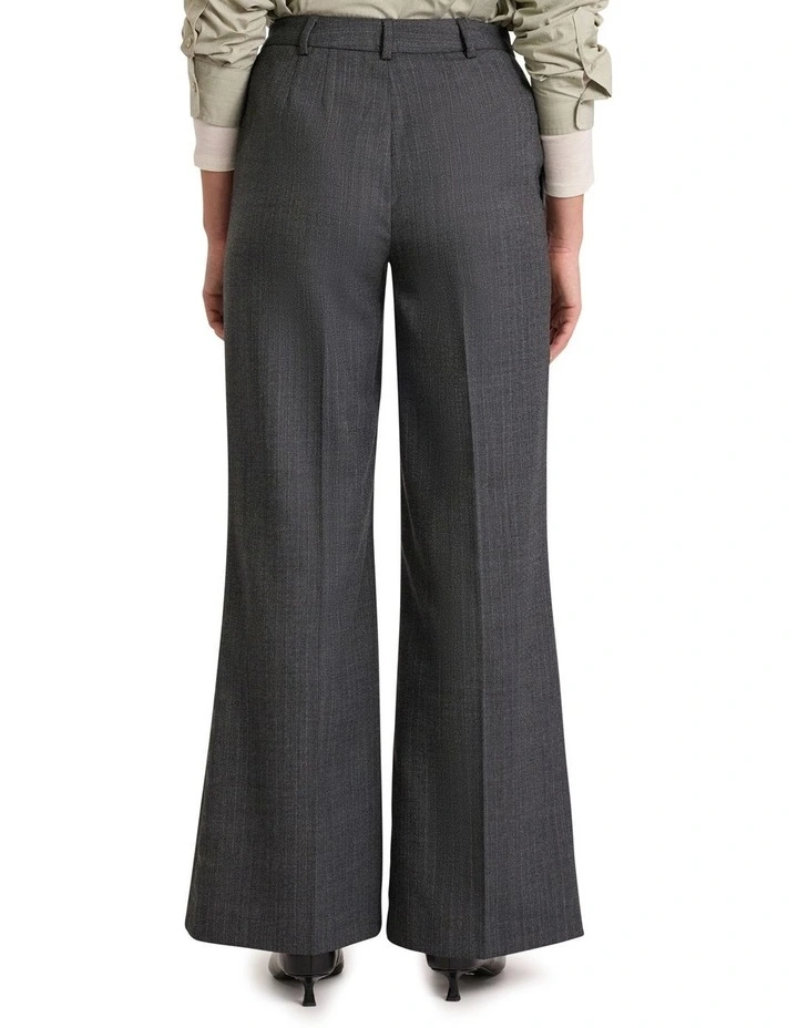 Domini Pinstripe Wide Leg Pant in Charcoal Stripe image 5