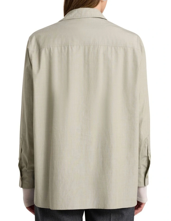 Carlyle Cotton Shirt in Mojito Green image 5