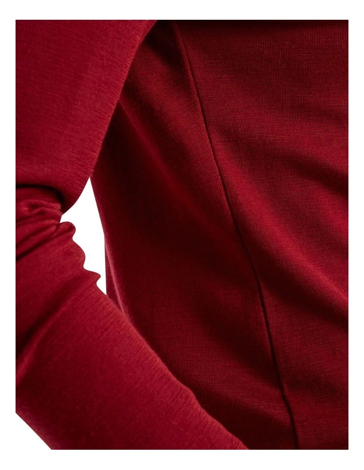 Lorelai Ls Babywool Top in Scarlet image 3