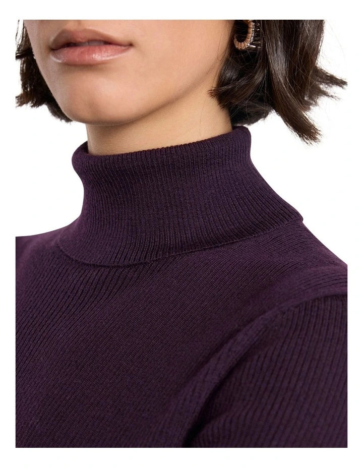 Bridget Merino Knit Top in Eggplant image 3