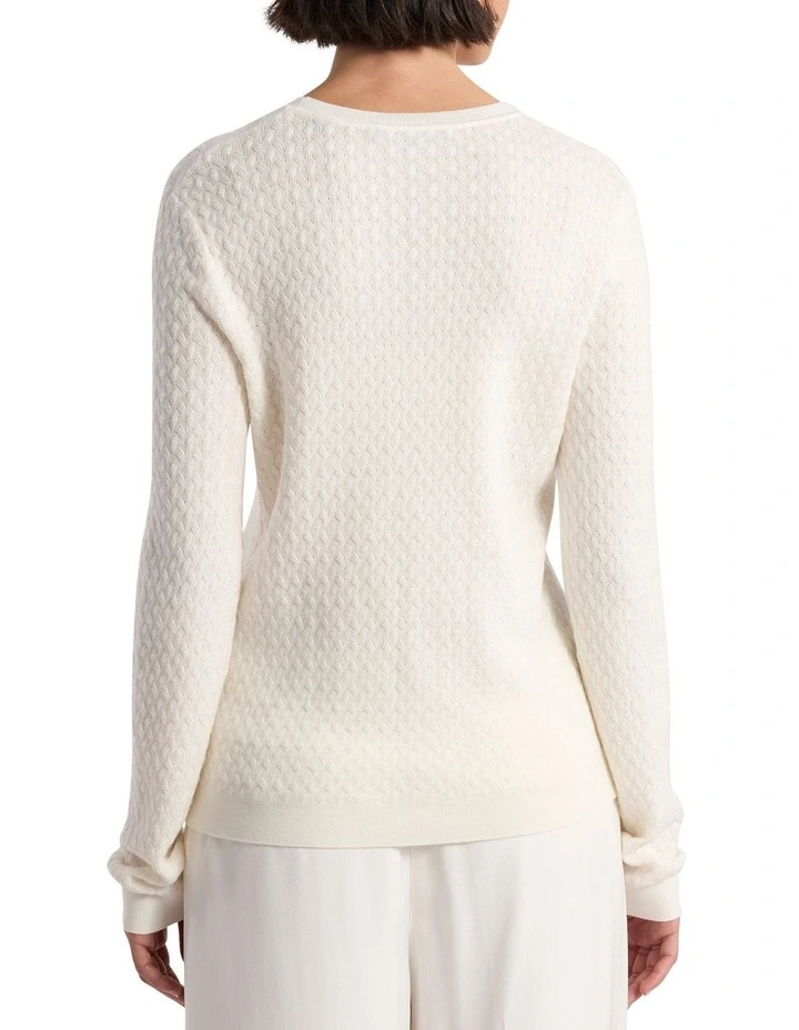 Nora Wool Blend Knit in Ivory image 4