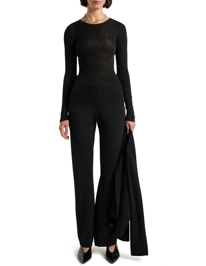 Doris Merino Knit in Black Sparkle image 2