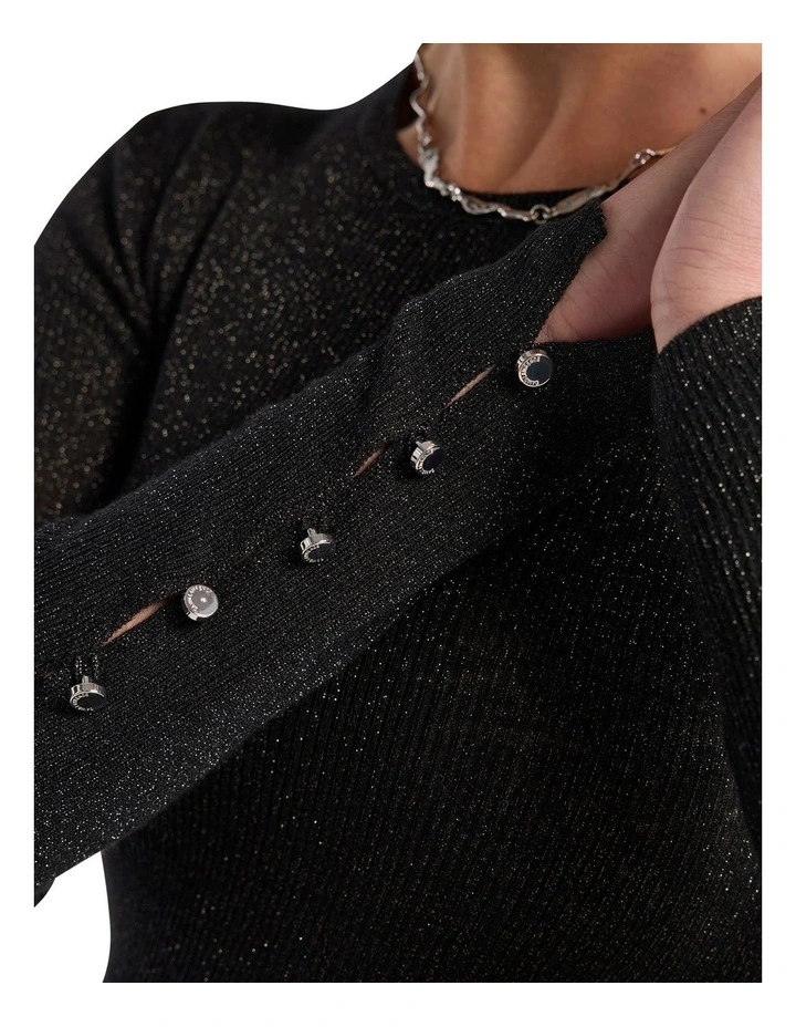 Doris Merino Knit in Black Sparkle image 3