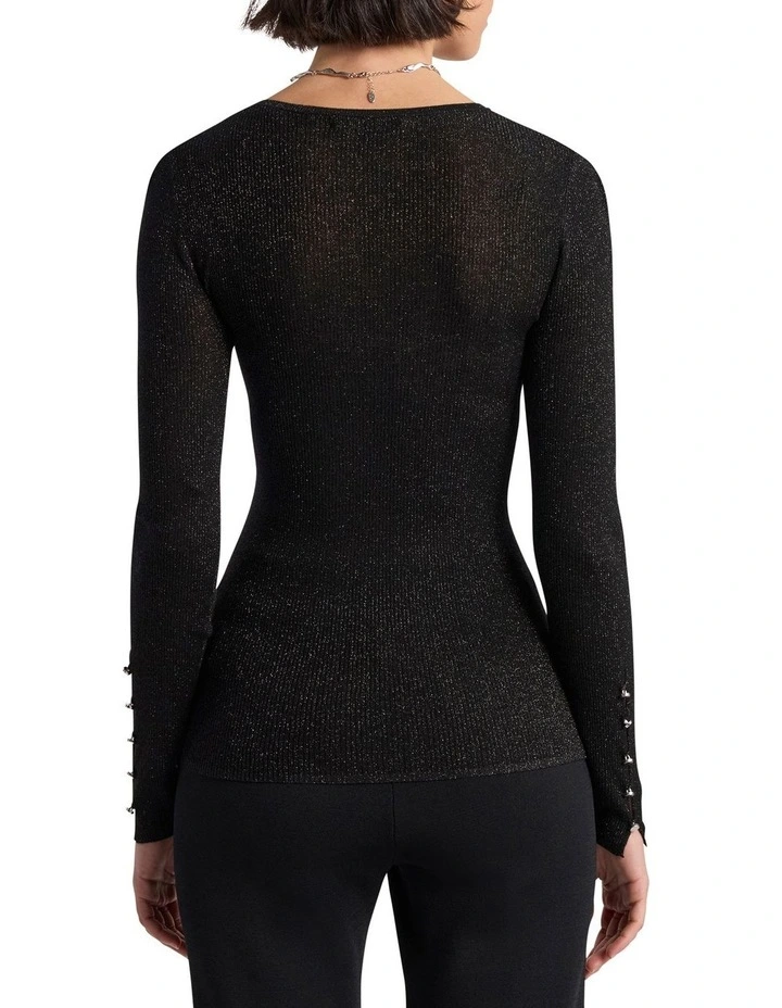 Doris Merino Knit in Black Sparkle image 4