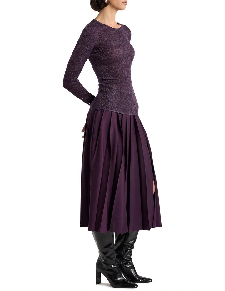 Doris Merino Knit in Eggplant Sparkle image 2